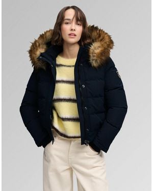 Superdry Everest kapuzen-bomberjacke - Blau
