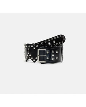 Stradivarius Ceinture large à cœurs - Blanc