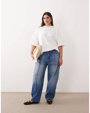 ARRANGE Curve Clover Front Seam Detail Jeans - Blue