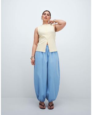 ASOS Asos Design Curve Pull On Balloon Pants - Blue