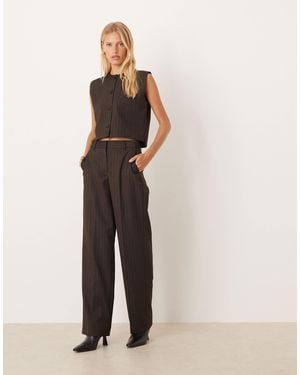 JJXX Pinstripe Co Ord Pants - Natural