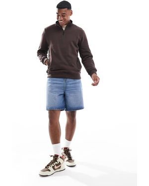 Threadbare Sudadera Chocolate Con Cremallera Corta De - Azul