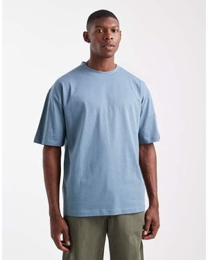 ASOS Camiseta Azul Extragrande Básica Con Cuello Redondo Essentials De
