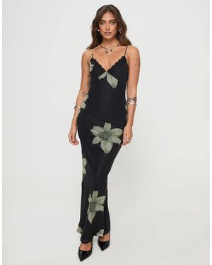 Princess Polly Stardrop Mesh Lace Trim Cami Bodycon Maxi Dress - Blue