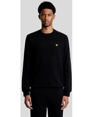 Lyle & Scott Mid Layers Jacquard Tape Crew Neck - Black