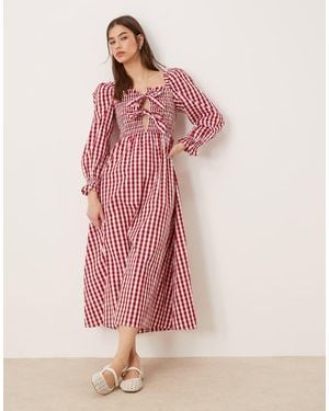 Glamorous Bow Front Maxi Dress - Pink