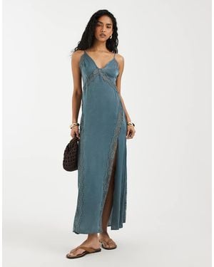 Free People Some Kind Of Love Maxi Slip Dress - Blue