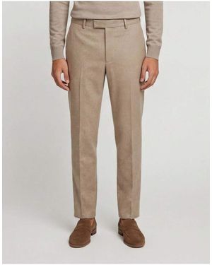 Harry Brown Adam Wool Tweed Suit Trousers - Natural