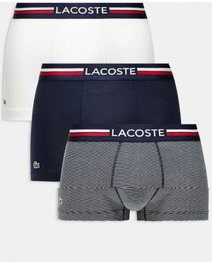 Lacoste 3 Pack Trunks - Blue