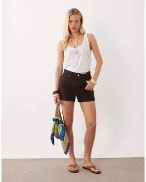 Mango – mini-jeansshorts - Natur