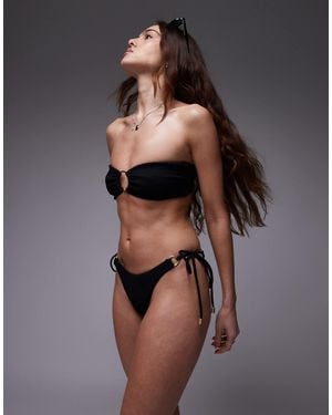 TOPSHOP Thailand Thong Bikini Bottoms - Gray