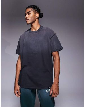 Good For Nothing Camiseta Negra Extragrande Con Efecto Aerografiado De - Azul