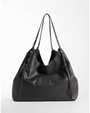 Mango Sac porté épaule souple foncé - Noir