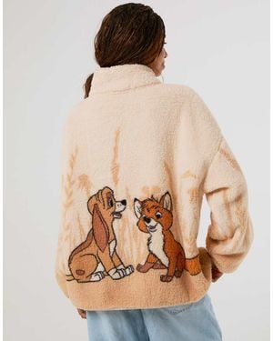 Skinnydip London Disney The Fox And The Hound Fleece Jacket - Natural