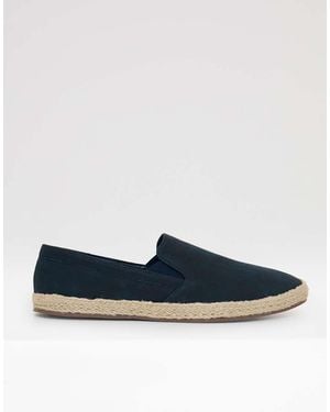 Threadbare Faux Suede Slip On Espadrilles - Blue
