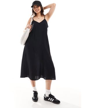 Vero Moda Woven Cami Midi Dress With V Front - Blue