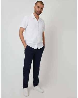 Threadbare Cotton Elasticated Waist Chino Trousers - Blue