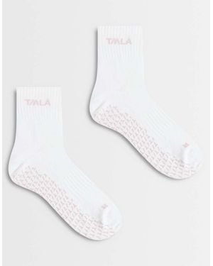 Tala Pilates Grip Socks 2 Packs - Natural