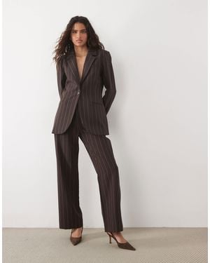 Abercrombie & Fitch Sloane High Rise Wide Leg Trouser Co-Ord - Brown