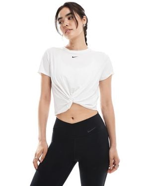 Nike Nike One Training Dri-fit Twist Front T-shirt - White