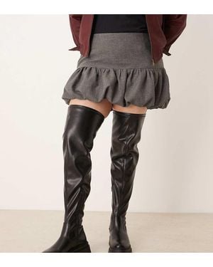 ASOS Curve Kendra Chunky Over The Knee Boots - Black