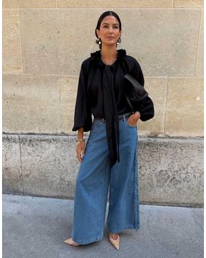 Never Fully Dressed Denim Plaited Detail Jeans - Blue
