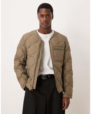 Calvin Klein Feather Weight Padded Jacket - Natural