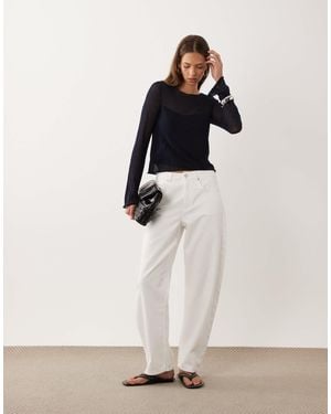 Mango Teen pullover mit ausgestellten ärmeln - Weiß