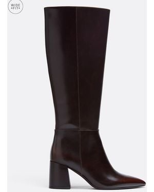 Stradivarius Wide Fit. Heeled High-leg Boots - Brown