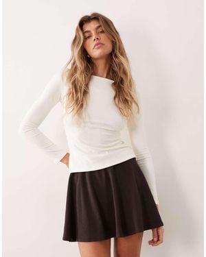 ASOS Supersoft Mini Circle Skirt - White