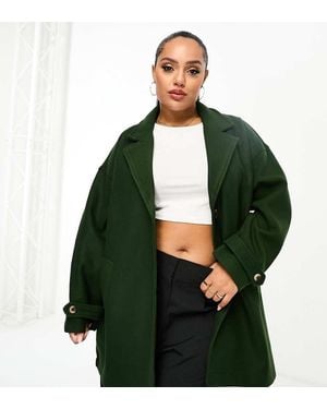 Noisy May Oversized Collar Jacket - Green