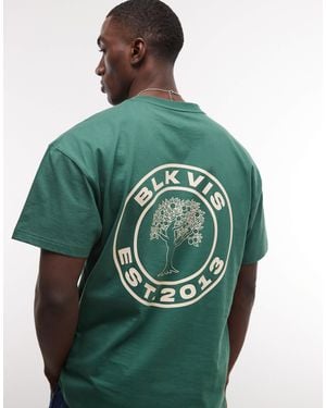 BLKVIS Source T-shirt With Back Graphic - Green