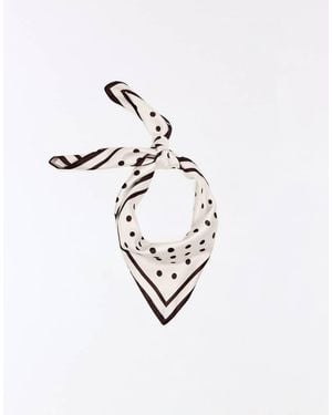 Bershka Polka Dot Bandana - White
