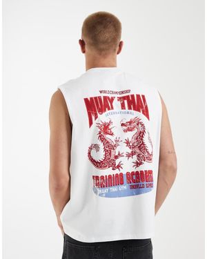 ASOS Oversized Tank With Dragon Graphic - Red