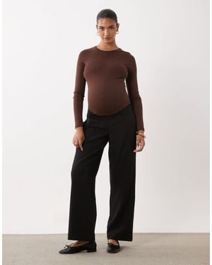 Mama.licious Mamalicious maternity pantalon large à enfiler - Noir