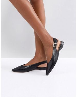 Carvela Kurt Geiger Point Flat Slingback Shoe - Black