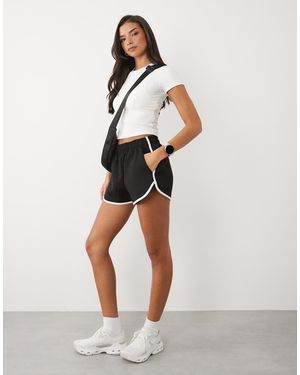 4505 Pantaloncini A Vita Alta Neri - Nero
