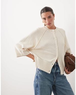 ASOS Strick-cardigan mit raglan-details - Natur