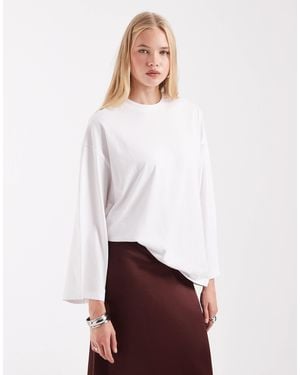 ASOS Oversize langarm-skater-t-shirt - Weiß