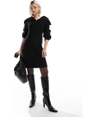 French Connection – mini-strickkleid - Schwarz