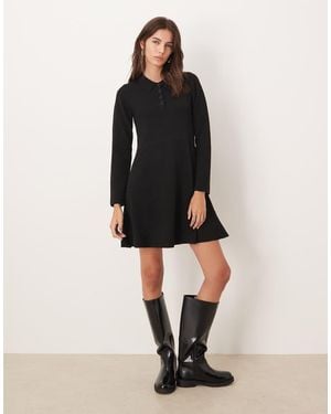 Jdy Polo Knitted Mini Dress - Black