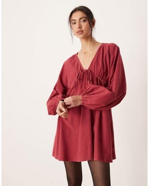 ASOS – minikleid aus cord - Rot