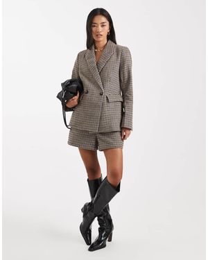 New Look Blazer A Quadri - Grigio