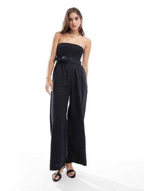 & Other Stories Linen Strapless Jumpsuit - Blue