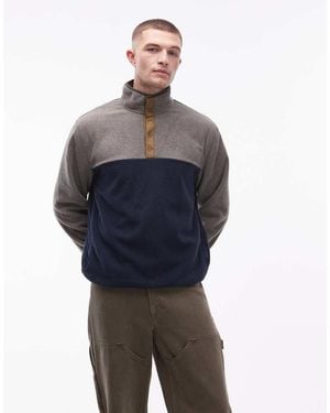 Element Abenaki Half Neck Overhead Polar Fleece - Blue