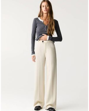 Pull&Bear Pantaloni Dritti Sartoriali Burro - Neutro