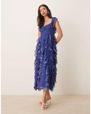 Sister Jane Aster Flounce Maxi Dress - Blue