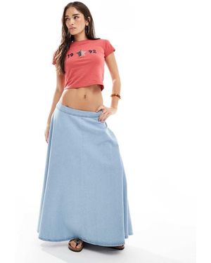 ASOS Denim Circle Skirt - Blue
