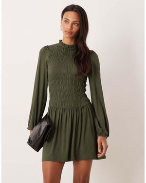 Nobody's Child Siobhan Shirred Mini Dress - Green