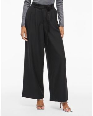 Vila Wide-Leg Trousers - Black